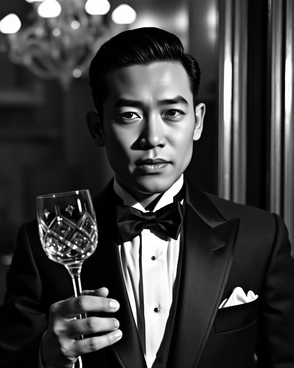 Groom in tuxedo