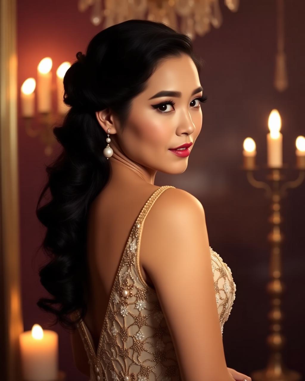 Bride by candlelight