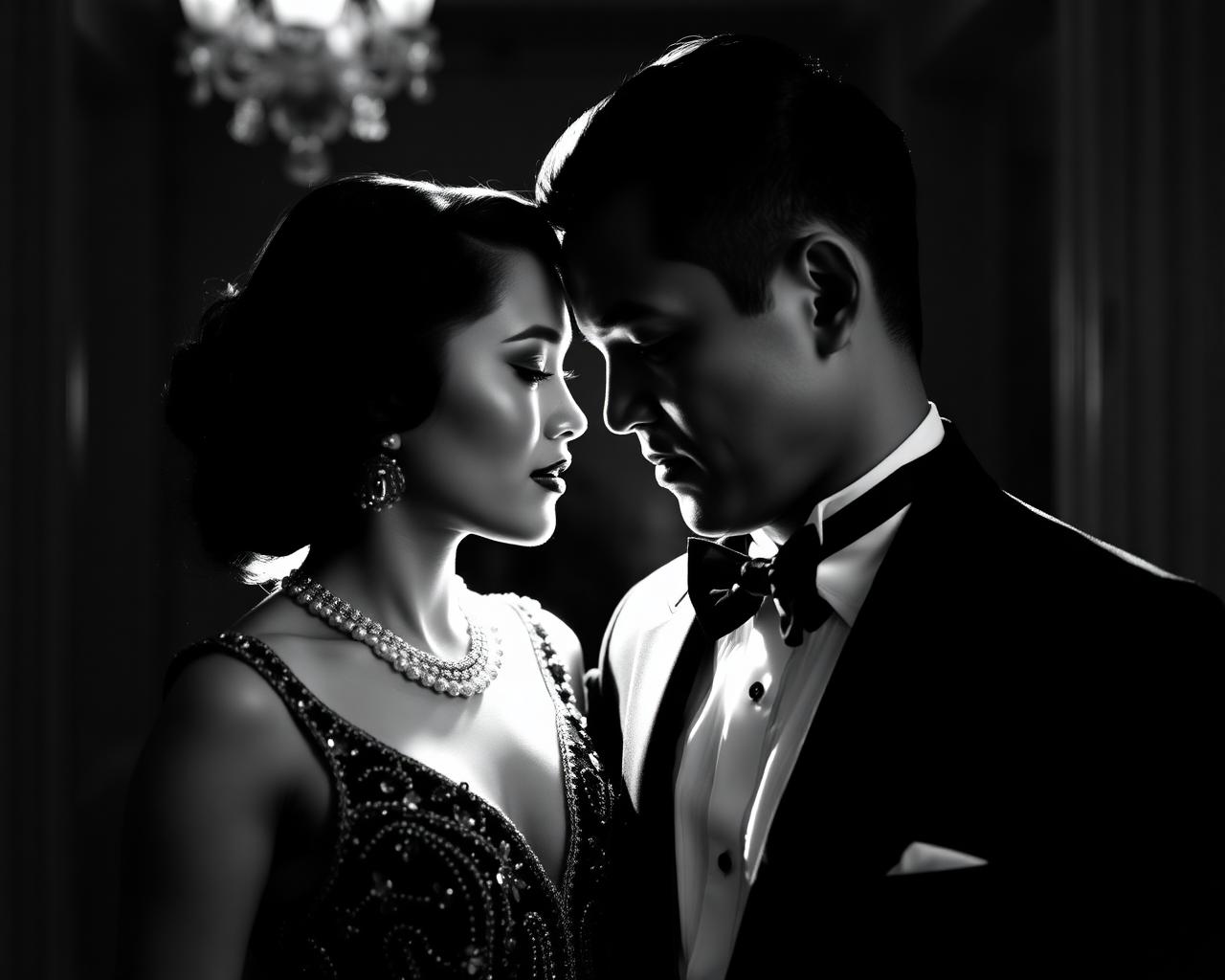 Couple in black and white