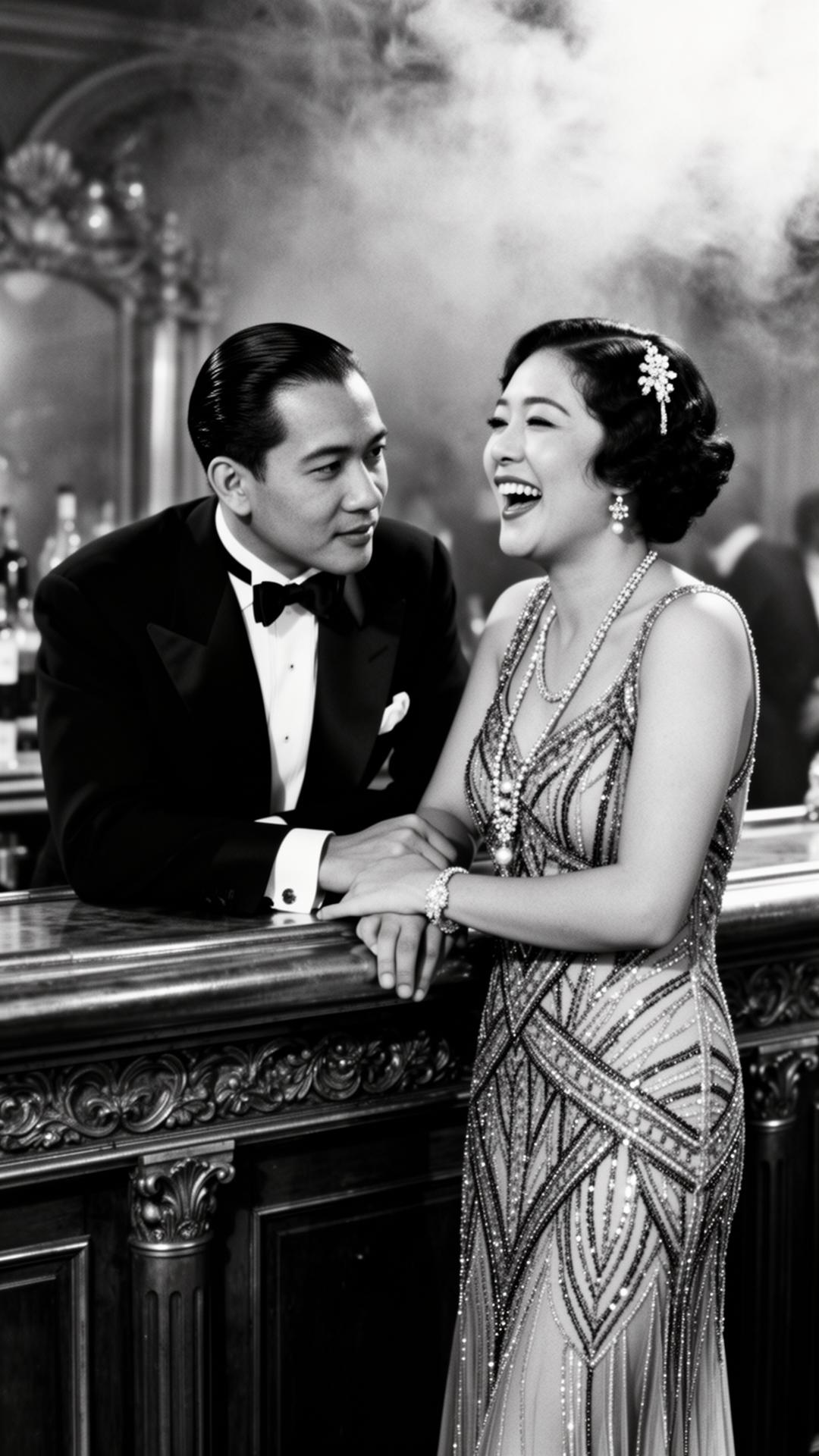 Vicente and Margarita at a 1920s gala